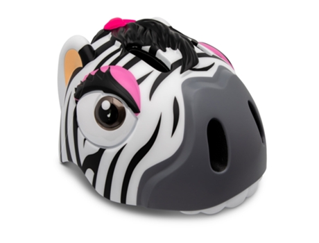 Casco de Bicicleta para Niños CRAZY SAFETY Cebra blanca Certificado EN1078