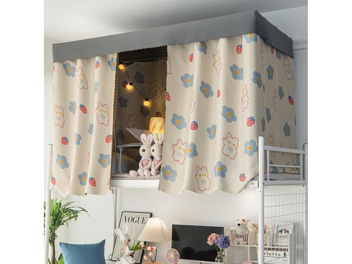Cama Estampado Diseño Piezas La Tela De Esta Cortina Es