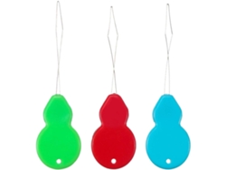 Enhebrador de agujas en forma de calabaza, alambre de acero flexible, caja de almacenamiento transparente, fácil enhebrado y amplias aplicaciones de costura.