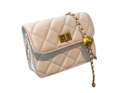 Bolso Pequeño De Hombro Para Mujer Con Correa De Cadena, Bolso De Noche Moderno Y Ligero De Piel Sintética, Blanco.