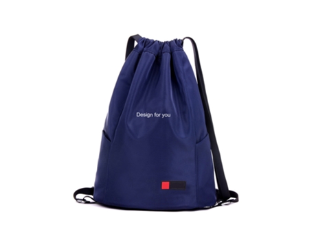 Mochila con cordón, bolsa de gimnasio, mochila con cordón, bolsas (azul marino)