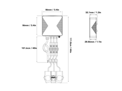 Monitor de energía para hogares inteligentes con sensores de circuito Zigbee trifásicos de 100-240 V