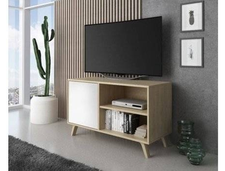 Mueble De Skraut home tv100windpuccbla 92x40x57cm melamina 100 con puerta izquierda comedor modelo color estructura puccini blanco 95x40x57cm selectionhome salon y medidas 92 40 57