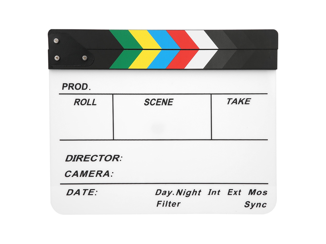 Claqueta De Estudio Profesional Para Cámara, Claqueta De Director De Cine Y Fotografía Con Banda Magnética Integrada Para Un Sonido De Aplauso Nítido