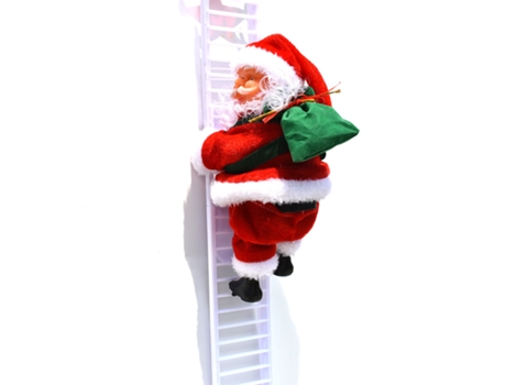 NANA Adornos Decorativos de Ciervos de Escalera de Papá Noel/Escalera Individual Blanca