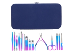 Kit De Manicura Y Pedicura Con 15 Piezas: Tijeras Para Cejas, Cortaúñas (7023d)