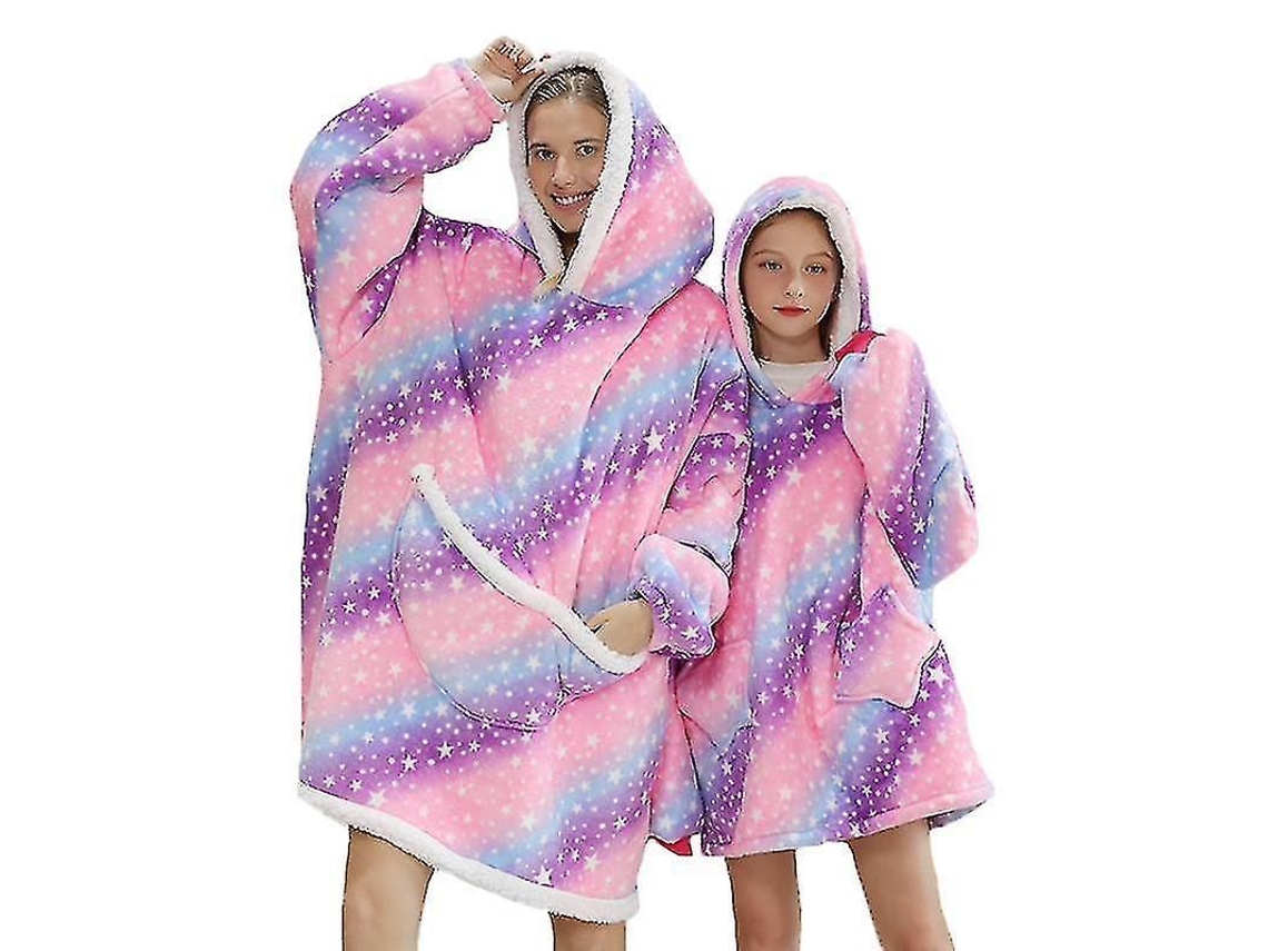 2026-manta Sherpa De Invierno Felpa Plush Sudadera Con Capucha Para Niña Ropa De Casa Aguacate Talla Familiar