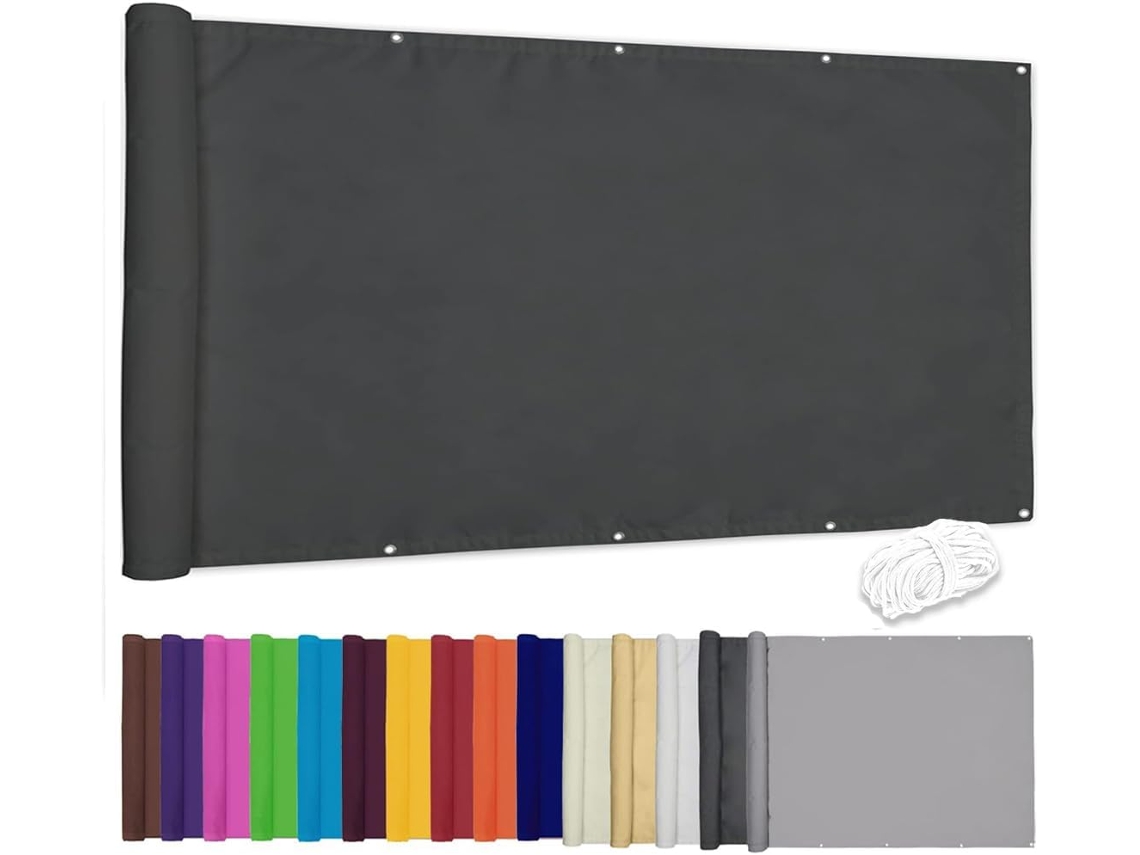 Pantalla Privacidad, Hdpe, Protección Uv, Opaca, Para Balcón