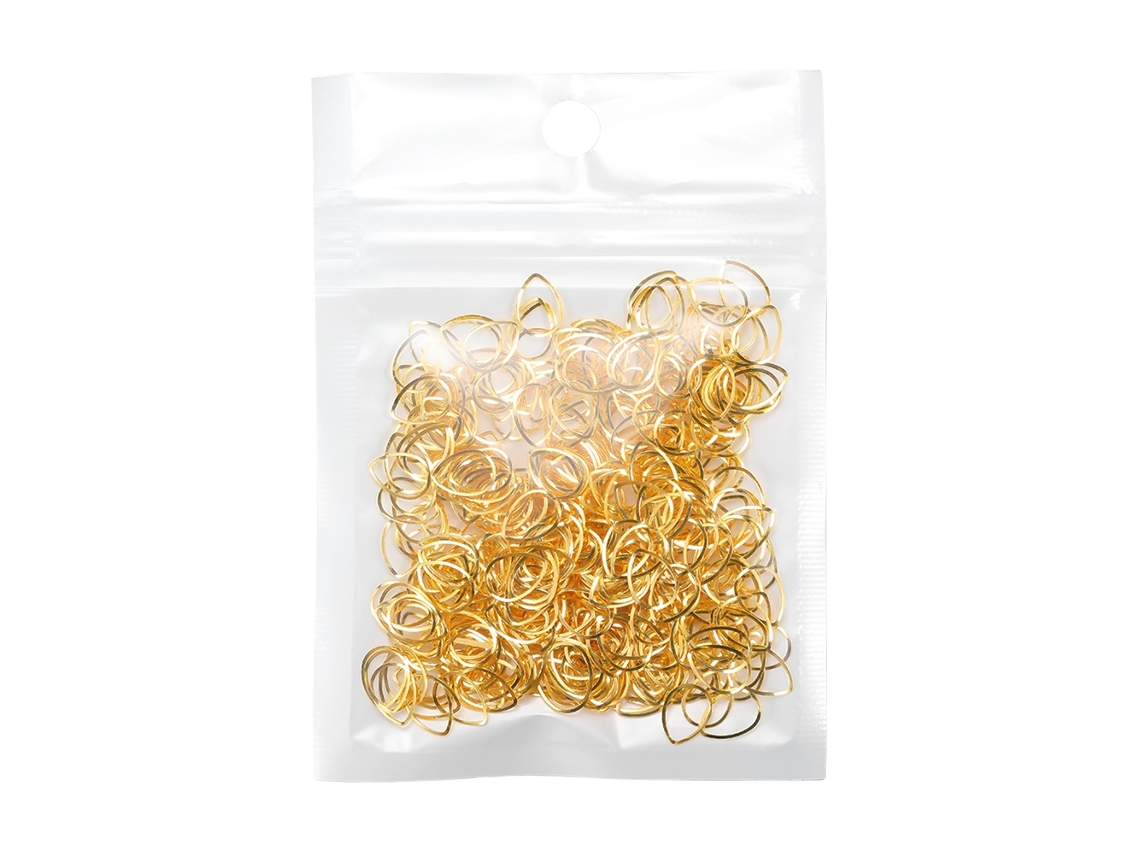 500pcs/saco Decoração De Unhas Patch De Metal Circular Com Recorte Para Manicure(01)