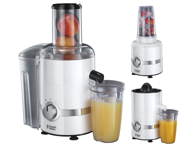 Licuadora Exprimidora Y batidora 3 1 russell hobbs ultimate con jarra para recoger el zumo 700ml 700 boquilla extragrande 74 mm frutas enteras pulpa 13 2270056 800