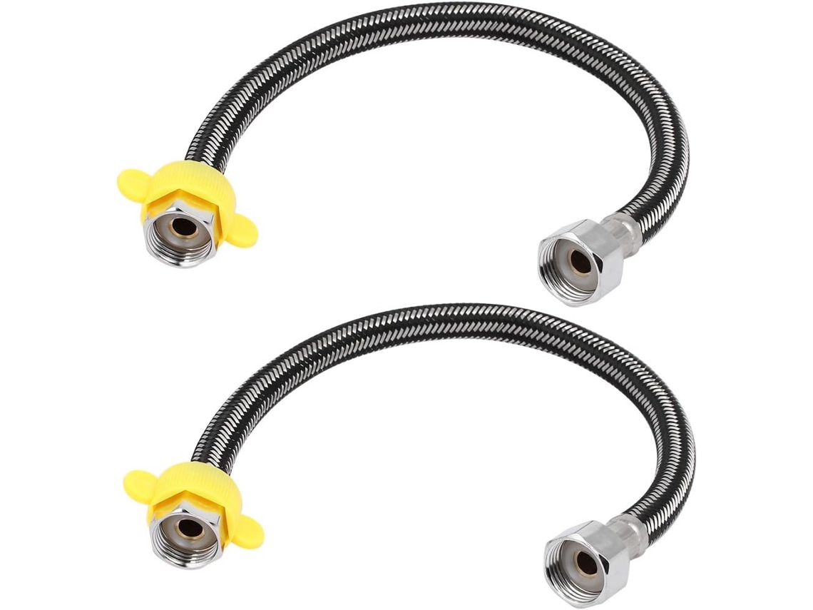 Conector Para Inodoro De Rosca Hembra De 1/2pt X De 50 Cm De Longitud, 2 Unidades