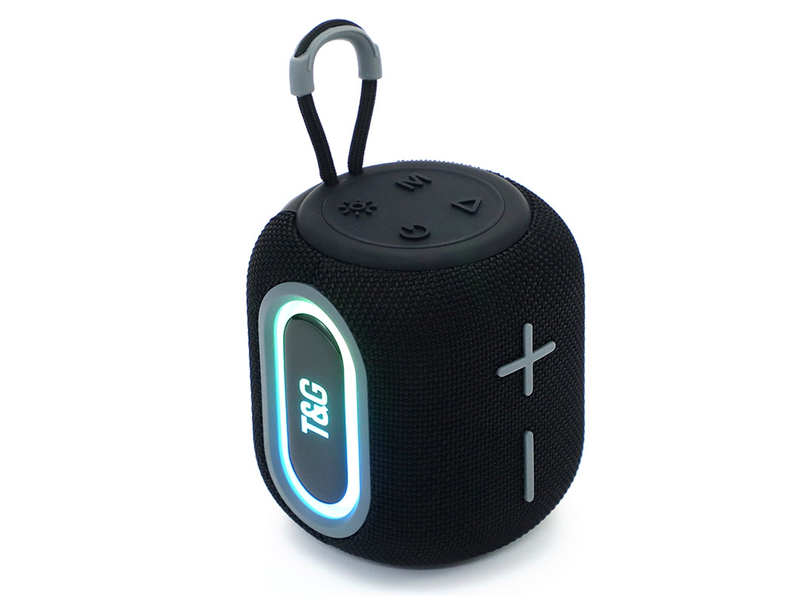 Altavoz Bluetooth estéreo inalámbrico MDUG con subwoofer, Bluetooth V5.3, compatible con tarjeta TF y memoria USB (negro)