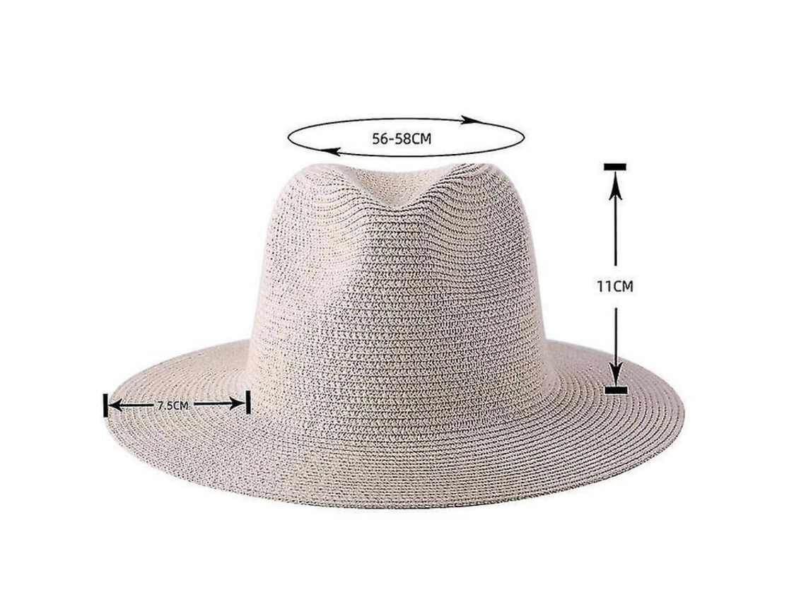 2026-sombrero Fedora De Paja Para Hombres Materiales De Alta Calidad Diy 3 Estilos Protección Uv Beige
