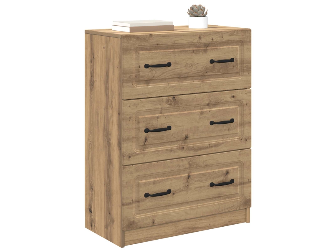 Maison Exclusive - Cajonera Roble Artesanal 66 X 34,5 X 87 Cm Madera De Ingeniería