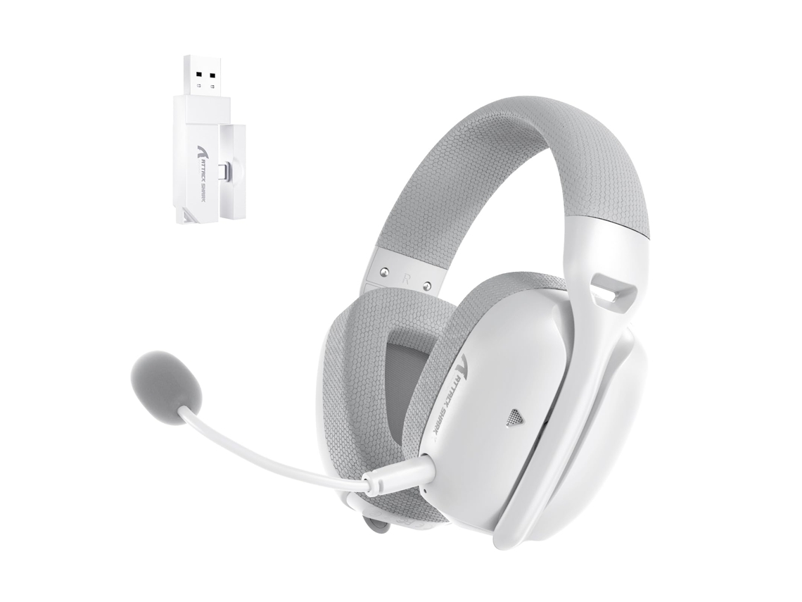 Auriculares Inalámbricos Para Juegos Attack Shark L80pro, Micrófonos Duales Ajustables, Sonido Envolvente 3d, Auriculares Ligeros Con Baja Latencia De