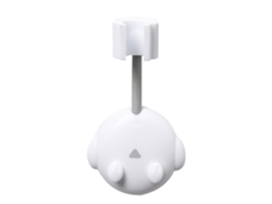 Cabezal de ducha de pared ajustable, blanco, multifuncional, con soporte
