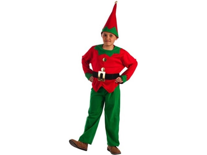 Disfraz de Niño DISFRAZZES Elfo Rojo Y Verde (Talla: 8 a 10 años)