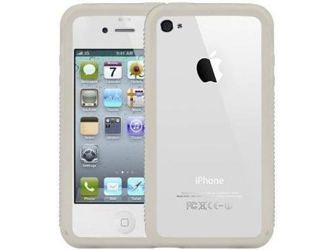 Funda iPhone 4 LOGOTRANS Burl Series Blanco