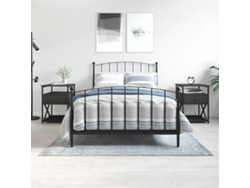 Mesitas de Noche 2 Pzs 40X42X55 Cm Derivados de Madera Negro