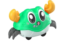 Cangrejo gateante juguetón, juguete para que los bebés aprendan a caminar y bailar, juguete sensorial Mdug (verde)