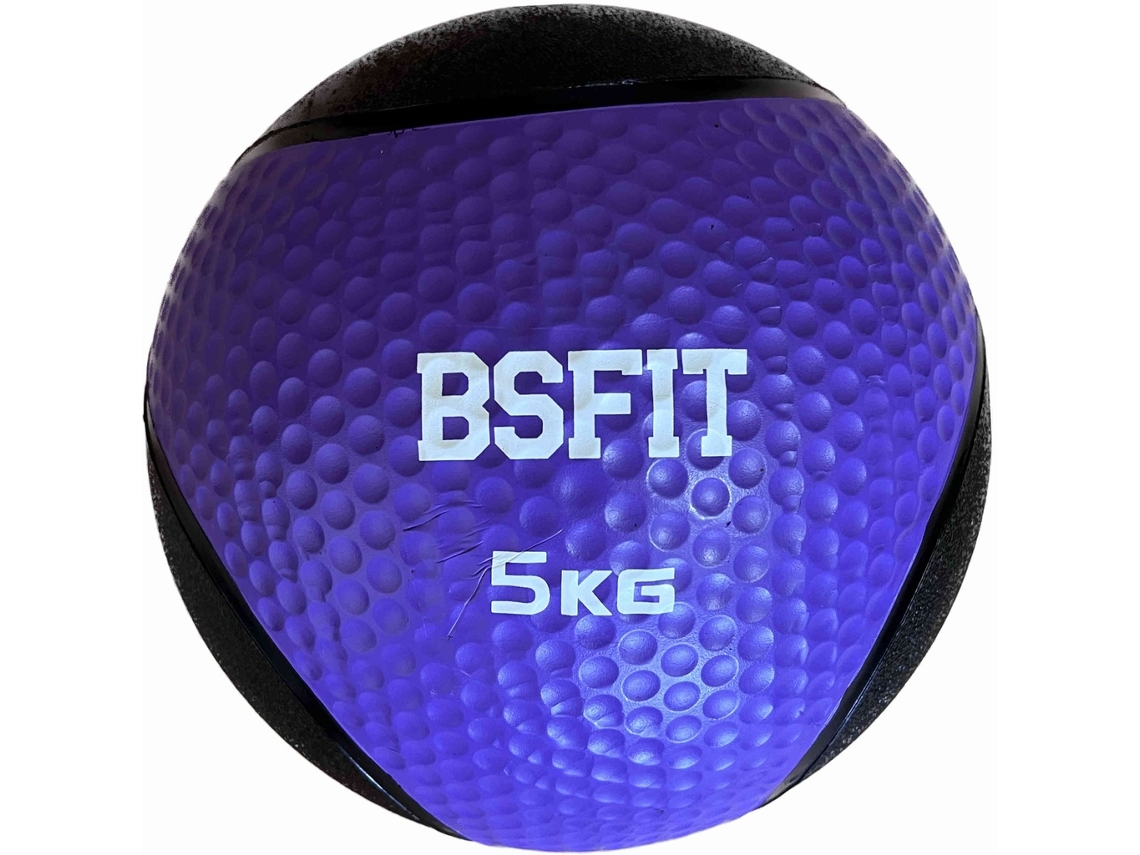 Balón Medicinal De Goma Pro 5 Kg Pelota Con Rebote Medicinal Bsfit