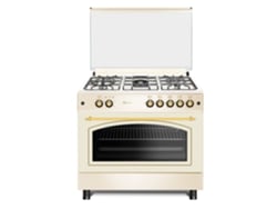 SOLTHERMIC Estufa Gas Rústica Crema 90X60 Horno Panorámico F9L50G2-C