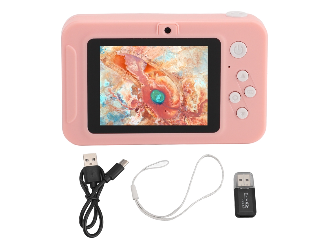 Cámara Digital Compacta 1080p 40mp Zoom 8x Autoenfoque Grabación Dual Portátil Rosa