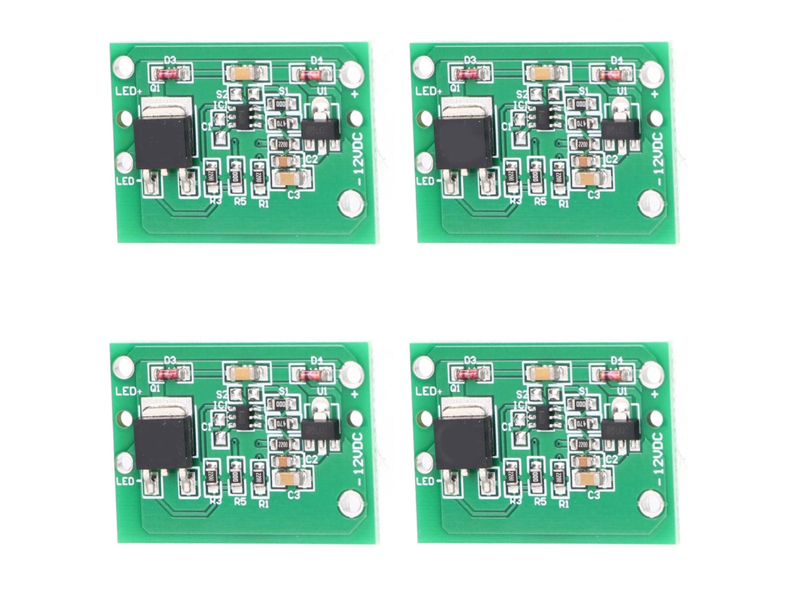 2026as-10pcs Módulo de interruptor táctil capacitivo de 12 V con botón, modo de avance/enganche para luces LED