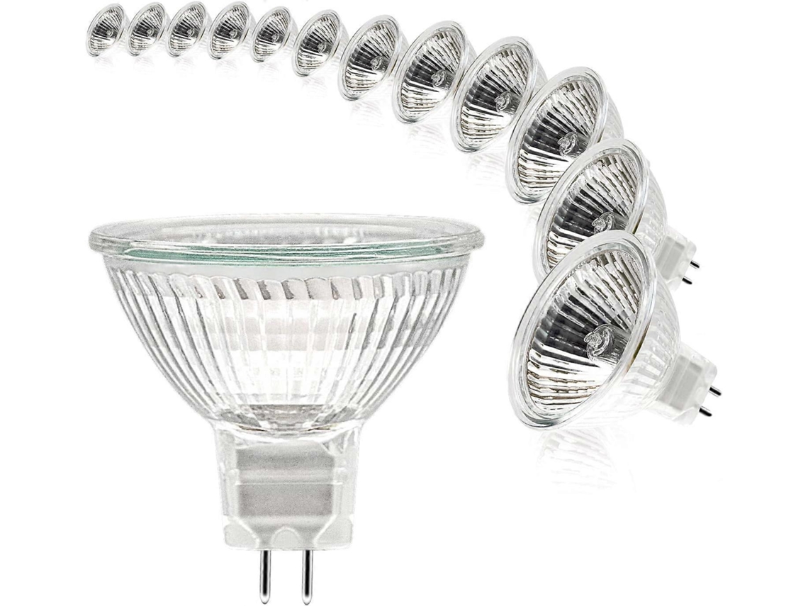 Rebe-bombilla De Foco Mr16 12v 20w Gu5.3 Regulable Luz Blanca Cálida 2700k 12 Unidades