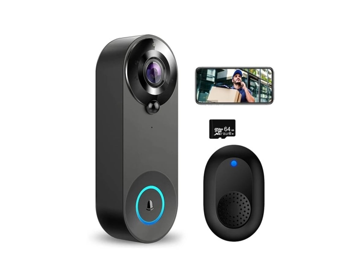 Videoportero Inalámbrico 1080p Con Intercomunicador Y Cámara. Brilvibera_ozo