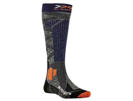 Calcetines para Hombre X-SOCKS Ski Rider 4.0 Gris para Esquí (EU 39 - 41)