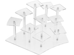 Soporte De Exhibición De Acrílico Transparente Con Niveles Para Figuras Y Estantes Estables Y Robustos.