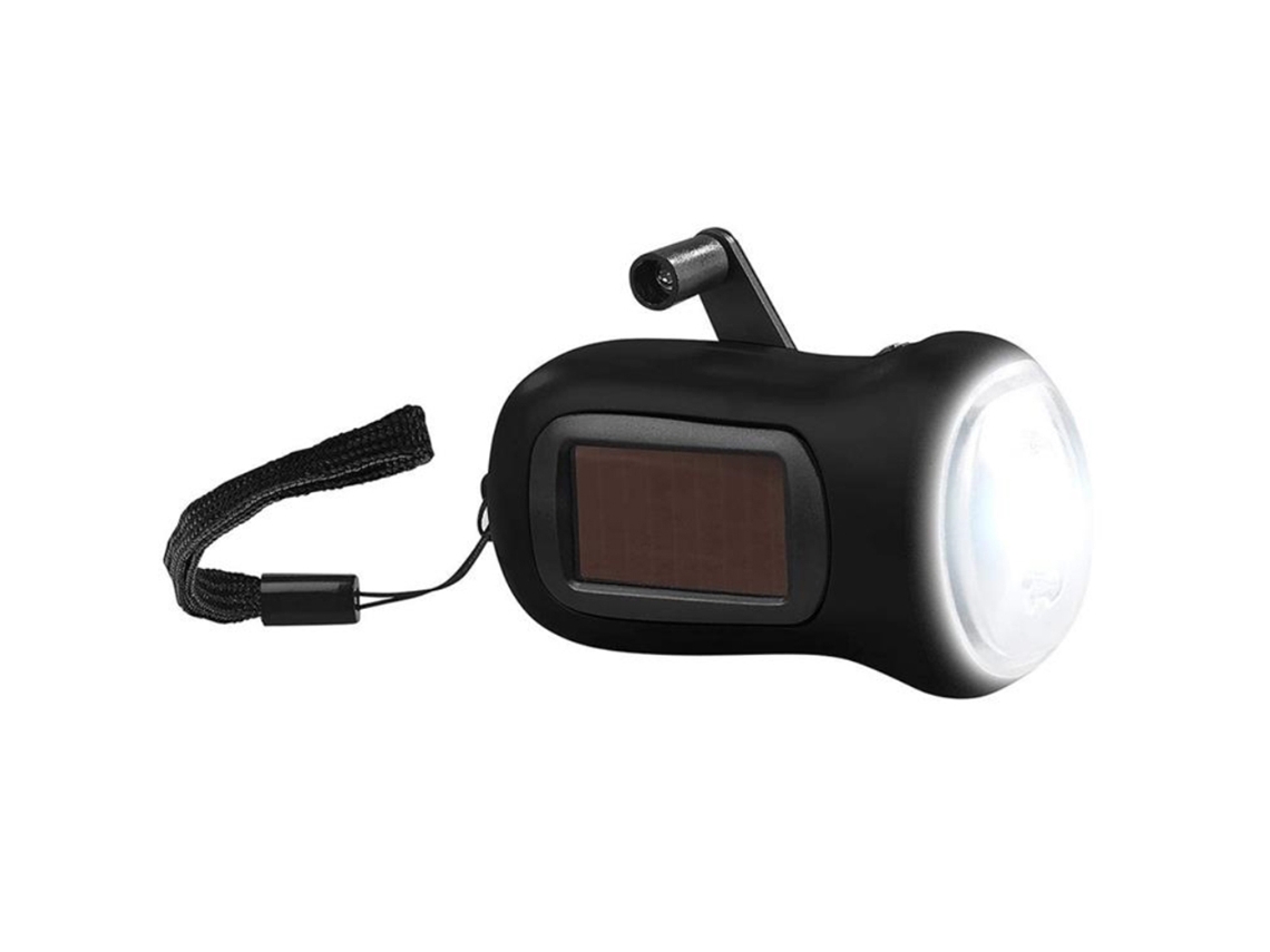 Linterna Solar Led Portátil Y De Bajo Consumo Con Manivela Manual Para Acampar.