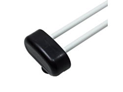 Cerradura antirrobo de plástico negro (para doble gancho)