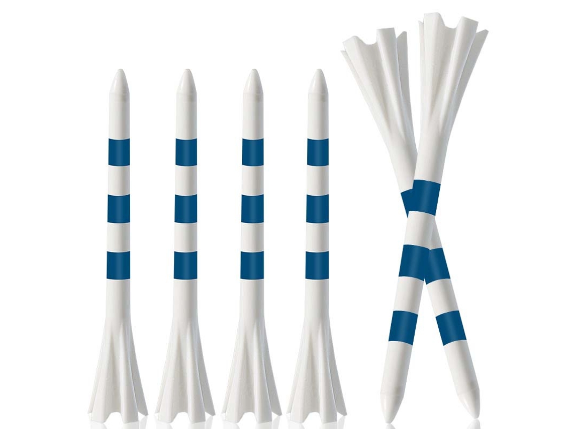 Juego de 50 tees de golf, accesorios para tees de golf blancos y azules Digitallab