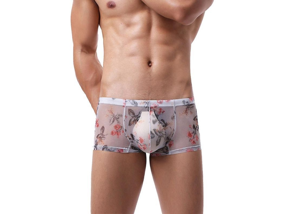 2026-calzoncillos Boxer Florales Para Hombres Ropa Interior Suave De Poliéster Sexy Trunks