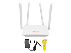 Router inalámbrico Baoj-2026 4G LTE 300Mbps WiFi móvil con 4 antenas para banda B1 3 5 40 Zona asiática 100-240V Enchufe estadounidense