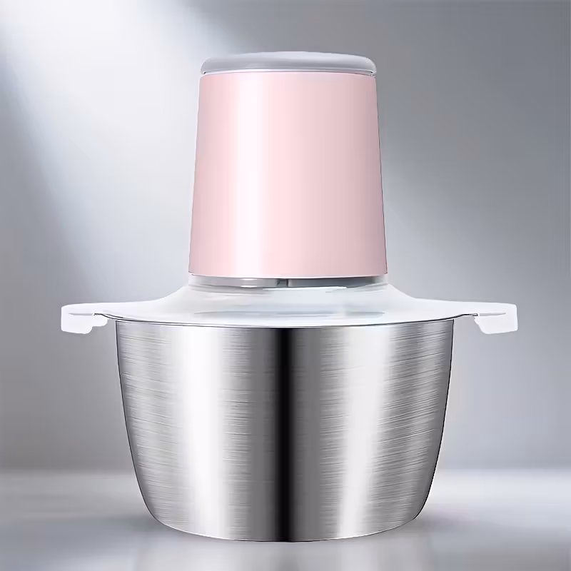 Picadora Eléctrica De Acero Inoxidable De 2 Litros, Potente Mini Picadora Inalámbrica, Apta Para Carne, Verduras Y Frutos Secos.