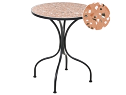 Mesa de jardín Beliani Adrano de hierro negro 60x60x74