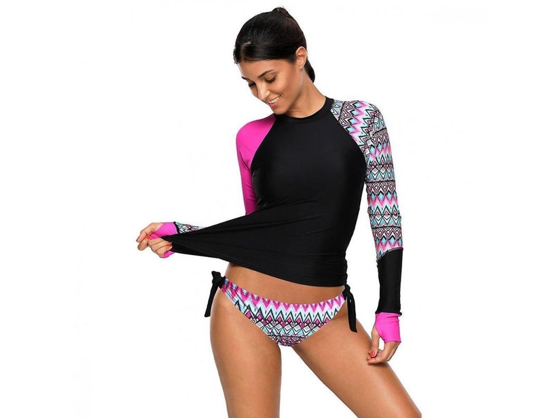 Camiseta de manga larga para mujer, modelo 2026, con protección UV UPF 50+, ideal para deportes acuáticos y de secado rápido.