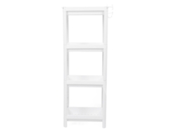 Estantería Vertical De Plástico Blanco Para Baño, 4 Niveles, Organizador Multifuncional Para Sala De Estar, Cocina Y Dormitorio.