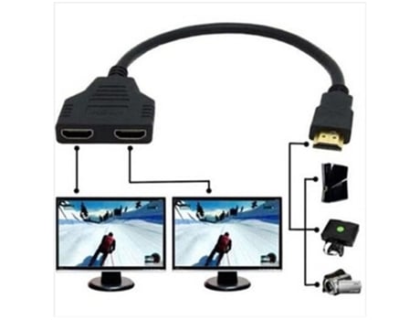 Cable Hdmi 1 Plugue Macho Atyulnm para Adaptador De Cable Divisor Hdmi 2 Hembra Y Hdmi Lcd Led Hd Tv ATYULNM