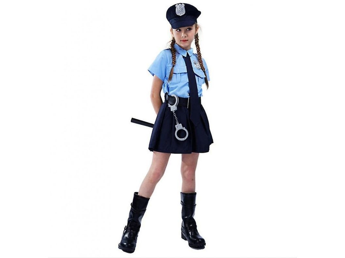 2026-disfraz De Policía Para Niñas Halloween Disfraz De Fiesta Uniforme De Cosplay Calidad Alta 2-8 Años 4-6 Años