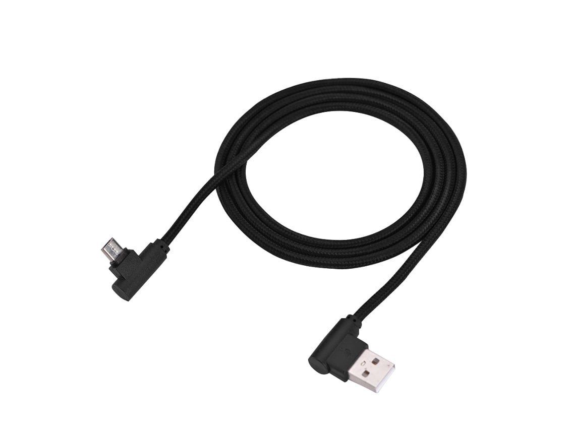 Cable De Carga Y Sincronización De Datos Micro Usb 2.0 Trenzado De 1 Metro Con Ángulo Recto De 90 Grados