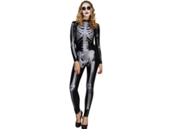 Disfraz de Mujer DISFRAZZES Miss Esqueleto Mono (Talla: S)