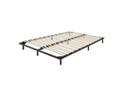 Somier independiente BELIANI Combourg de Acero Negro 140x197x21