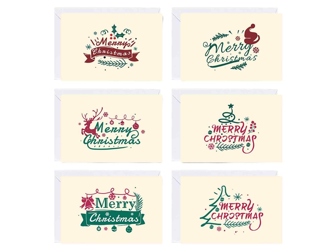 Set de Tarjetas Navideñas con Mensaje y Pegatinas de Sobre NEVEANCE