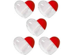 5 Frascos Vacíos De Brillo Labial Con Forma De Corazón De 5 Ml, Reutilizables Para Crear Labiales Creativos Diy.