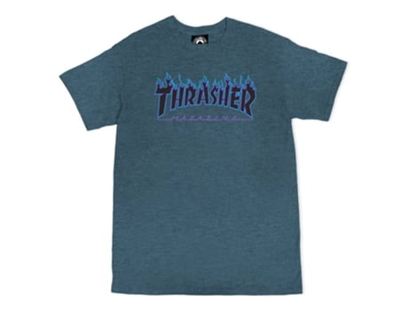 Camiseta de Hombre THRASHER Flame Morado (XL)