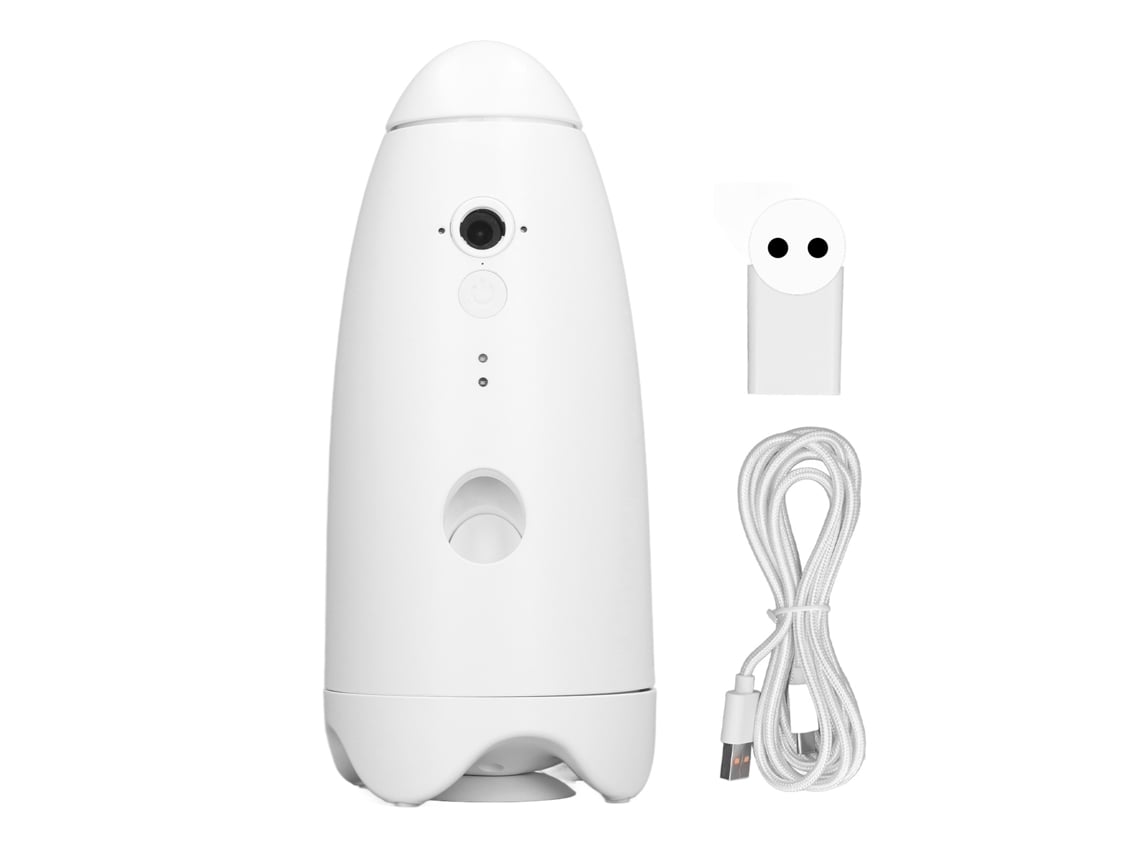 Dispensador de comida inteligente para mascotas con control por aplicación y cámara giratoria de 1080p y 2 MP, 100-240 V, comedero automático para perros, gatos y mascotas.